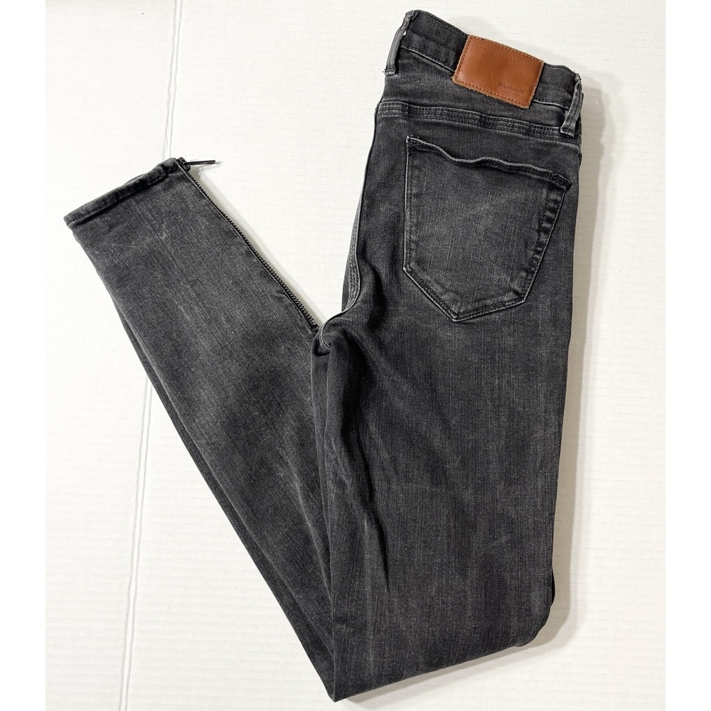 Madewell Jeans Women's 24 Black Skinny Skinny Ankle‎ Fit Preppy Grunge Rock Boho